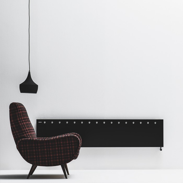 flat radiator in black version