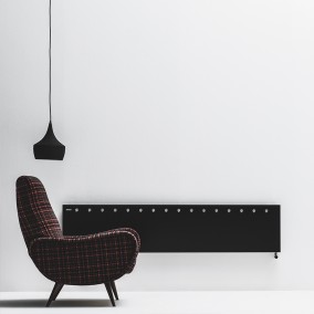 flat radiator in black version