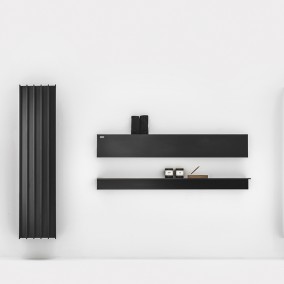 serie t radiators placed under the window